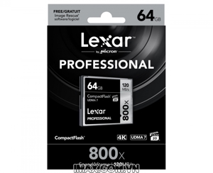 Thẻ nhớ CF Lexar Professional 64gb 800x