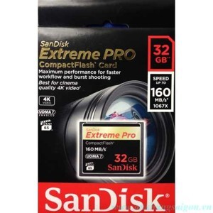 Thẻ nhớ CF SanDisk Extreme Pro 160MB/s 32GB 1067x