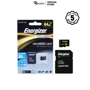 Thẻ nhớ Micro SDXC 64GB Energizer HT C10 U1 80Mb/s - FMDAAH064A