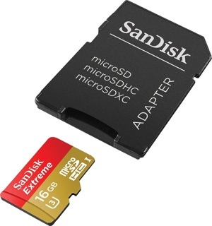 Thẻ Nhớ MicroSDHC SanDisk Extreme 600x 16GB