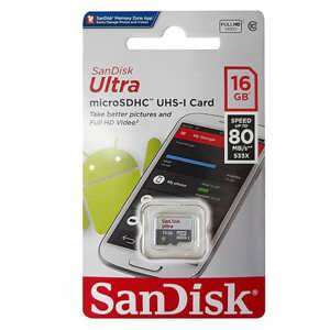 Thẻ nhớ MicroSDHC SanDisk Ultra 16GB 80MB/s