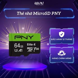 Thẻ Nhớ MicroSDXC PNY 64GB Class10 UHS-I ( With Adapter ) 100/20 MBs