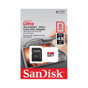 Thẻ nhớ SanDisk MicroSD Ultra 8GB 48Mb/s 320x