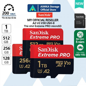 Thẻ nhớ Sandisk microSDXC A2 170/90 MB/s 128GB  Extreme Pro