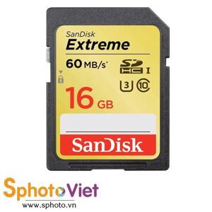 Thẻ nhớ SanDisk SDHC Extreme 16GB 60Mb/s