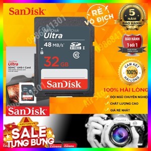 Thẻ nhớ SanDisk SDHC Ultra 32Gb Class 10 48mb/s