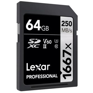 Thẻ nhớ SDXC Lexar 64GB UHS-II 1667X