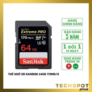 Thẻ nhớ SDXC SanDisk Extreme Pro 64GB Class 10 UHS-I