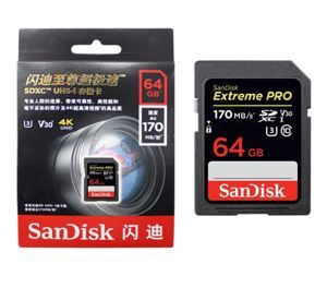 Thẻ nhớ SDXC Sandisk Extreme Pro V30 64GB 170MB/s