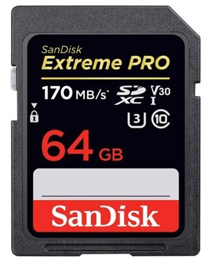 Thẻ nhớ SDXC Sandisk Extreme Pro V30 64GB 170MB/s