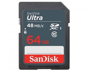 Thẻ nhớ SDXC Sandisk Ultra - 64 GB , 48 MB/s