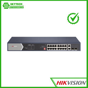 Thiết bị mạng Switch HIKVISION 16 Ports Gigabit Unmanaged POE DS-3E0520HP-E Mã sản phẩm: DS-3E0520HP-E