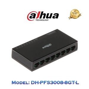 Thiết bị mạng Switch PoE 8 port Dahua PFS3008-8GT