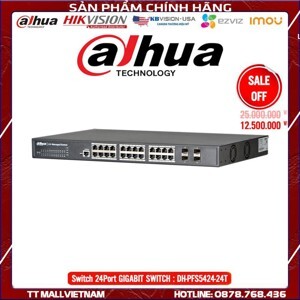 Thiết bị mạng Switch PoE Dahua PFS5424-24T