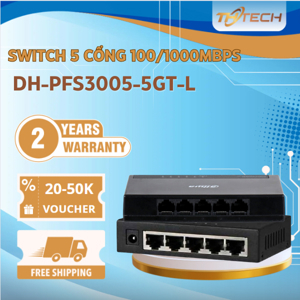 Thiết bị mạng Switch PoE Dahua PFS3005-5GT