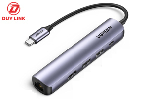 Thiết bị mở rộng USB Type-C to HDMI 4k@30Hz/ USB 3.0/ Lan Gigabit/ PD 100W Ugreen 10919