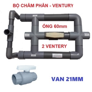 Thiết bị venturi châm phân, dinh dưỡng 60mm