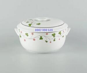 Thố 18 cm + nắp – Jasmine – Hoa May Mắn