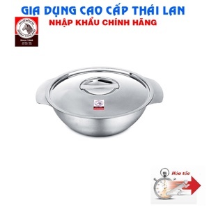 Thố inox có nắp, quai Zebra 123014 14cm (Bạc)