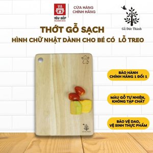 Thớt chữ nhật cho bé Gỗ Đức Thành 05021