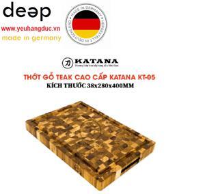 Thớt gỗ Teak đầu cây KATANA cỡ vừa KT05