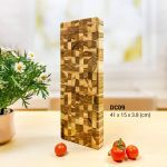 Thớt gỗ Teak ghép hoa văn DC09