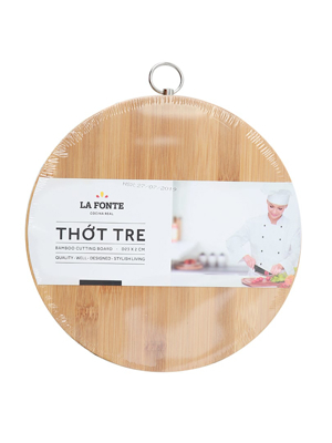 Thớt tre thái tròn 30cm La Fonte 180626