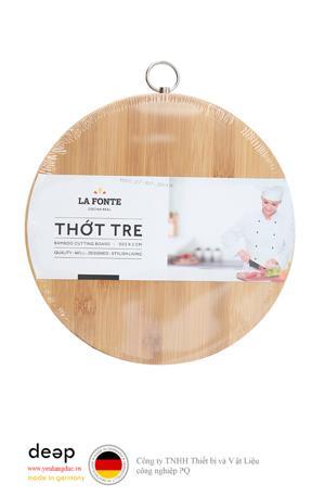 Thớt tre thái tròn 30cm La Fonte 180626