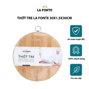 Thớt tre thái tròn 30cm La Fonte 180626