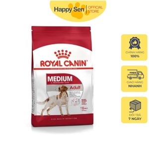 Thức ăn cho chó Royal Canin Medium Adult - 4kg, dành cho chó từ 11-25kg và trên 12 tháng tuổi