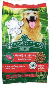 Thức ăn hạt cho chó trưởng thành classic pets 400g- Vị thịt bò