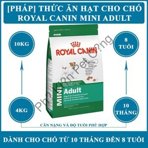 Thức ăn khô cho chó Royal Canin Mini Adult - 800g, dành cho chó từ 0-10kg và trên 10 tháng tuổi