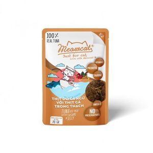 Thức ăn ướt cho mèo Meowcat Vị cá ngừ & gà Jelly 70g