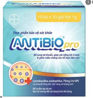 Thực phẩm bảo vệ sức khoẻ bổ sung lợi khuẩn antibio pro 100 gói (10 túi x 10 gói bột 1g)