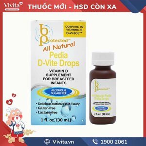 Thực phẩm bảo vệ sức khỏe bổ sung vitamin D cho trẻ, chống còi xương Pedia D-Vite Drops (Chai 30ml)