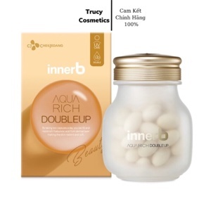 Thực phẩm bảo vệ sức khỏe innerb aqua rich doubleup (giúp giữ ẩm da sáng mịn từ axit hyaluronic) lọ 56 viên