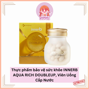 Thực phẩm bảo vệ sức khỏe innerb aqua rich doubleup (giúp giữ ẩm da sáng mịn từ axit hyaluronic) lọ 56 viên