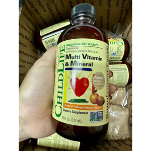 Thực phẩm bổ sung cho bé ChildLife Multi Vitamin & Mineral Formula (237 ml)
