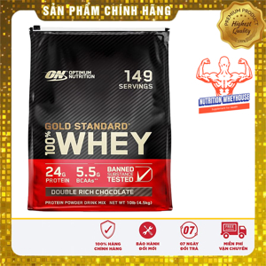 Thực phẩm bổ sung sữa tăng cơ bắp protein 10 Lbs whey gold  Standard