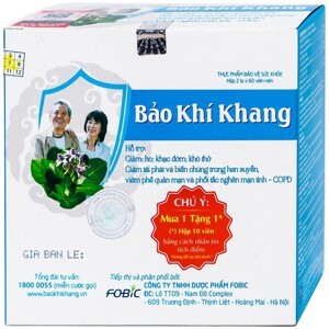 Thực phẩm chức năng Bảo Khí Khang - Hộp 2 vỉ x 10 viên