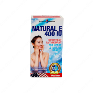 Thực phẩm chức năng bổ sung Vitamin E Principle Nutrition Natural E 400 IU 65 viên