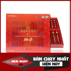 Thực phẩm chức năng đông trùng hạ thảo ống đỏ Dongchoonghacho Premium Gold hộp 20 ống