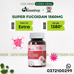 Thực phẩm chức năng hỗ trợ điều trị ung thư Super Fucoidan dạng nước loại 30gói/thùng