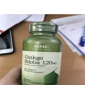 Thực phẩm chức năng hỗ trợ tuần hoàn máu GNC Ginkgo Biloba Plus 120 viên