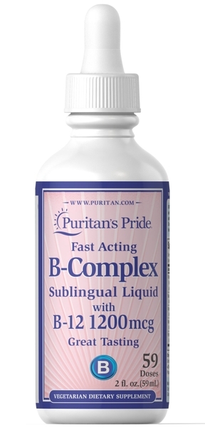 Thức uống bổ sung Vitamin nhóm B Puritan's Pride B-Complex Sublingual Liquid 59ml