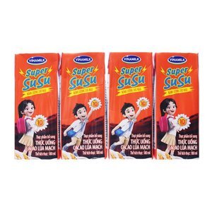 Thức uống cacao lúa mạch Super SuSu Vinamilk lốc 4 hộp x 180ml