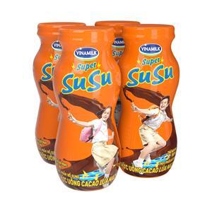 Thức uống cacao lúa mạch Super SuSu Vinamilk lốc 4 hộp x 180ml
