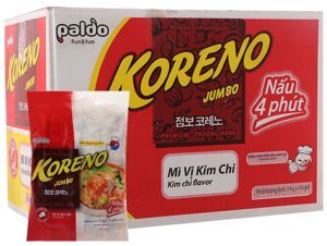 Thùng 10 túi mì Koreno Jumbo vị kim chi 1kg