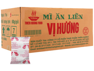 Thùng 100 gói mì Vị Hương vị tôm 60g