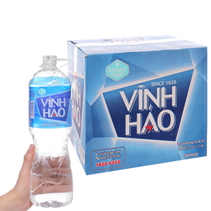 Thùng 12 chai nước khoáng Vĩnh Hảo 1.5 lít